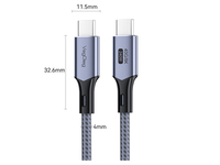 Câble de charge USB4 USB C vers USB-C 240W Pd 3.0 Boîtier vidéo en métal Câble de données USB Type-C Pd 40Gbs 8K60Hz 0.5M 1M 2M pour iphone ipad