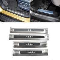 Pelindung Pintu Baja Anti Karat Kustom, Pedal Anti Aus, Pelindung Bagasi Belakang, Pelat Logam Tahan Lama, Modifikasi Pelindung