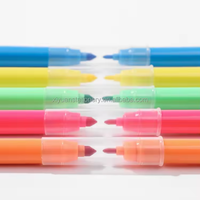 Marqueurs de coloriage XY à double pointe ronde/fine, 12 couleurs, lavables, stylos de couleur à l'eau pour le dessin des enfants, marqueur d'art à l'encre