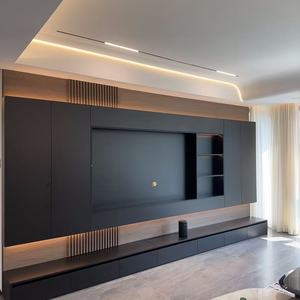 Elegante Mueble de Salón y Aparador Minimalista Moderno Hecho a Medida con Mueble para <span class=keywords><strong>TV</strong></span> de Alta Gama para Apartamento - Product Image 4