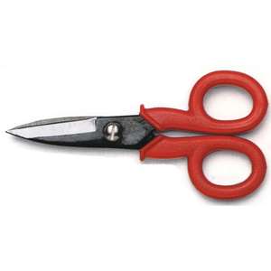 Tijeras de electricista aisladas industriales y DIY de grado con Cuchillas dentadas lisas Mangos de acero Puntas afiladas para esquilar - Product Image 1