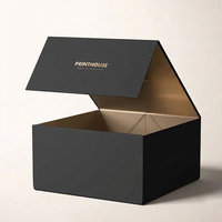 Boîte d'emballage en carton rigide personnalisée avec fermeture magnétique, boîte cadeau de luxe pliable avec couvercle magnétique et logo