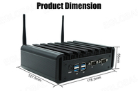 Mini Ordenador In-tel Pentium 6405U a Precio de Fábrica, con Win10/Linux, 2x DDR4 RAM, 4x USB 3.0, Doble LAN, Sin Ventilador, para Hogar, Oficina y Escuela