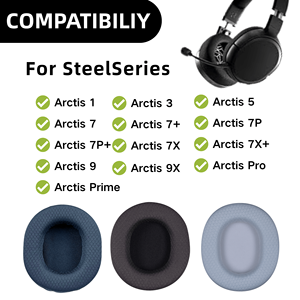 แผ่นรองหูโฟมความหนาแน่นสูงทดแทนสำหรับหูฟัง <span class=keywords><strong>Steelseries</strong></span> <span class=keywords><strong>arctis</strong></span> 1/3/5/<span class=keywords><strong>arctis</strong></span> <span class=keywords><strong>7</strong></span>/<span class=keywords><strong>7</strong></span> +/7P +/7X/7X +/9/9X /<span class=keywords><strong>pro</strong></span>/prime - Product Image 2