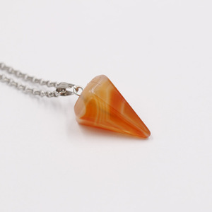 Pierre Naturelle Cristal Reiki Guérison Sculpté Clair Quartz Pendule Pendentif En Gros Pour La Divination - Product Image 6
