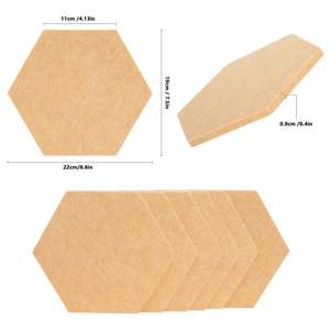 Tablero de pines de fieltro <span class=keywords><strong>autoadhesivo</strong></span> de 6 uds con tablón de anuncios de <span class=keywords><strong>corcho</strong></span> para dormitorios, oficinas, decoración de pared del hogar, uso como tablero de mensajes - Product Image 3