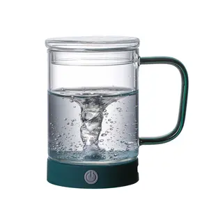 Caneca inteligente elétrica usb, recarregável automática, caneca de vidro duplo, resistente ao calor, copo para chá, para mistura