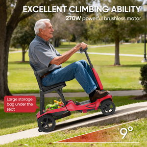 Yile 985L Stylish Red Foldable Scooter for Adults, 17kg Lightweight City With Dual <b>Battery</b> Extended Range E985L 1. Ultra-Lightwe - Product Image 4
