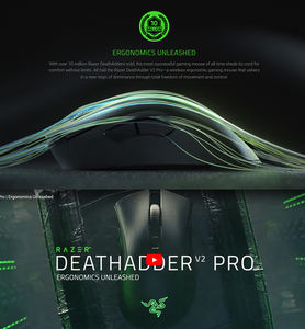 Razer <span class=keywords><strong>Death</strong></span> Adder V2 Pro Ratón inalámbrico para juegos 20K DPI Sensor óptico RGB 8 Botones programables Clásico Negro - Product Image 6