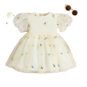 Ngọt Ngào Cô Gái Nhỏ Thời Trang In Váy Châu Âu Và Mỹ Rắn Màu Sắc Cô Gái Công Chúa Ăn Mặc Mùa Hè Ăn Mặc - Product Image 2