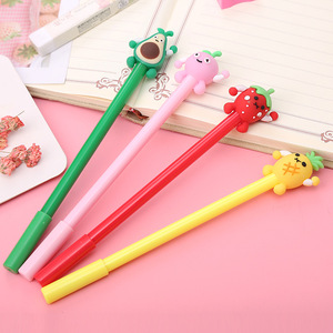 Stylos gel style fruits frais, pointe aiguille 0,5 mm, encre à base d'eau, pour étudiants, école, bureau, papeterie, signature et écriture - Product Image 3