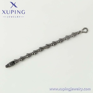 75261 xuping joyería moda simple Cool Black Gun pulsera para hombres joyería de acero inoxidable - Product Image 4
