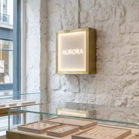 Panneau publicitaire LED magnétique intérieur/extérieur ultra-mince avec cadre en cristal pour boutique, réception ou affiche murale
