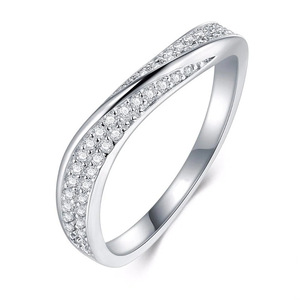 Anello di Moda Möbius, Design Minimalista ed Elegante con Pavé, Gioiello da Donna per Uso Quotidiano, Anello Geometrico - Product Image 4