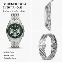 Jam Tangan Logo Kustom Quartz Pria Jam Tangan Logo Kustom Emerald Sunray Face Tali Baja Tahan Karat Trendy Tahan Air