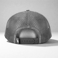 Gorra Snapback Estructurada de 7 Paneles con Parche de Cuero Premium y Logotipo Personalizado, Gorras Trucker de Malla Transpirables y Ligeras para Senderismo y Camping