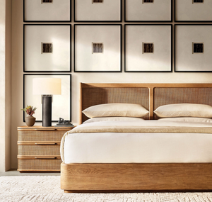 Muebles de Cama de Roble Macizo de Alta Calidad, Camas de Madera de Lujo para Dormitorio, Tamaño King - Product Image 1