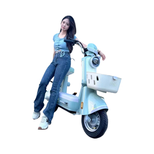 Household <b>Portable</b> and Small-sized Motorcycles Women's <b>Step</b>-Thru Ebike 350W 48V 40 Miles Removable Battery - Product Image 2