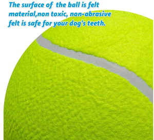 Köpekler için büyük tenis topu 9.5 "şişme dev tenis topları Pet Chew oyuncak köpek tenis topu büyük Pet oyuncaklar komik açık spor - Product Image 3