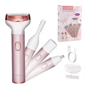 Depiladora 4 en 1 Recargable, Recortadora de Vello Nasal, Depiladora Corporal, Recortadora de Cejas, Afeitadora Eléctrica Facial, Depiladora de Vello Íntimo - Product Image 3