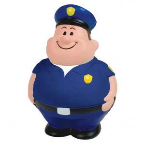 Custom Logo PU Foam Stress <b>Ball</b> Policeman Anti Stress <b>Ball</b> <b>Squeeze</b> Toys Advertising - Product Image 1
