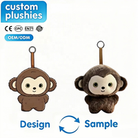 Porte-clés en peluche animaux mignons et doux : Panda, Renard, Éléphant, Singe, Lapin, Chat, Cochon, Souris, Dinosaure – Breloques de sac et cadeaux