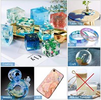Kit de résine époxy 2 gallons, transparente comme du cristal, pour revêtement et moulage, idéale pour plateaux de table, comptoirs, tables en résine, et créations artistiques en bois et résine