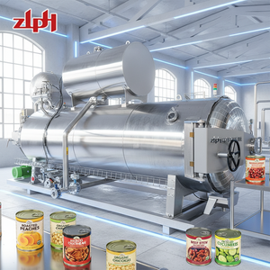 Automatische Sprühwasser-Retortenmaschine für Beutel und Dosenverpackungen, vertikaler Autoklav für Lebensmittelfabriken - Product Image 1