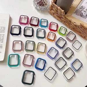 Funda completa de vidrio templado para PC acrílico para Iwatch <span class=keywords><strong>8</strong></span> 9 Ultra <span class=keywords><strong>SE</strong></span> 38MM 40MM 41MM 42MM 44MM 45MM 49MM funda para reloj inteligente - Product Image 2