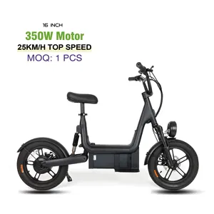 Factory High Quality 16 Inch Fat Tire E Moped Hot-selling Moped Electric Scooter With Lithium Battery
