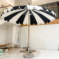 Parasol Pagode en Aluminium et Fibre de Verre Grande Taille, Design Personnalisé, pour Plage, Patio, Décoration Extérieure, Protection Solaire, Jardin, avec Base