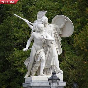 YOUFINE Escultura Clásica de la Diosa Guerrera Atenea en Mármol Blanco para Decoración de Plazas y Villas - Product Image 6