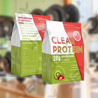 Poudre de Protéine Transparente OEM en Sachets de 20g – Protéines pour Femmes et Hommes, Sans Lactose, Isolat de Lactosérum de Vaches Nourries à l'Herbe, Sans Gluten, Zéro Sucre