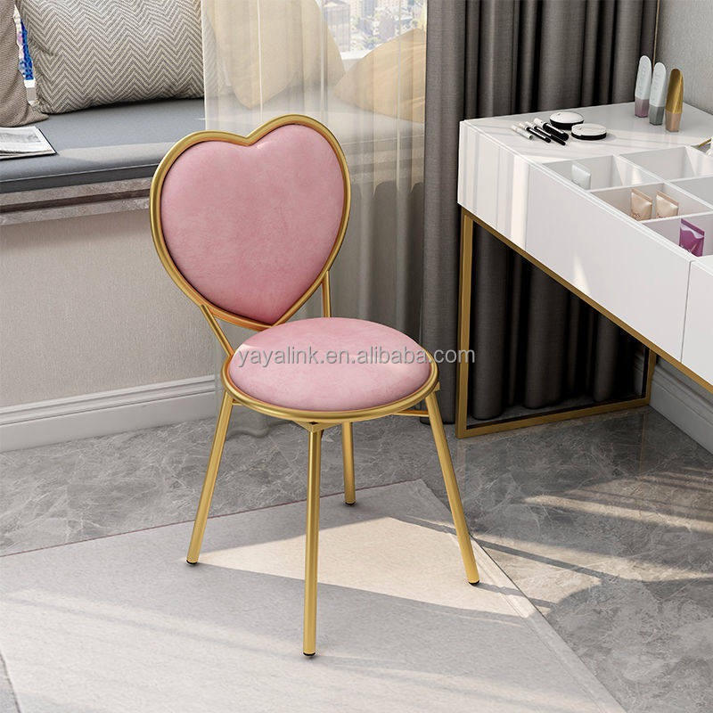 Girly Metal Plus Soft Cushion Soft Back Design Nail Salon Chair
