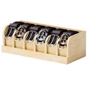 Wooden Belt Storage <b>Box</b> Rectangular Standing Type Durable Clothing Organizer for <b>Wardrobe</b> Organization - Product Image 3