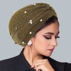 Vente chaude Femmes Space Cotton Nail Pearl Toe Cap avec noeud attaché et Hot Diamond Foulard Cap - Product Image 5