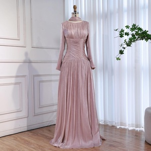 <span class=keywords><strong>Robe</strong></span> <span class=keywords><strong>de</strong></span> <span class=keywords><strong>soirée</strong></span> simple beige Serene Hill LA73418 coupe trapèze avec écharpe, tenue <span class=keywords><strong>de</strong></span> mariage et <span class=keywords><strong>de</strong></span> fête modeste <span class=keywords><strong>pour</strong></span> femmes 2026 - Product Image 3