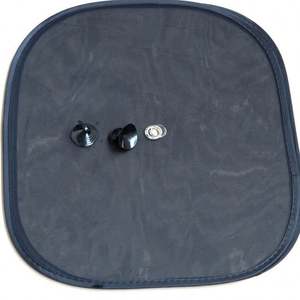 44*36CM Black Nylon <b>Car</b> <b>Sunshade</b> Anti-Ultraviolet Front Windshield Side Block with Suction Cup Gauze Cloth Shield 44*36CM Black - Product Image 2