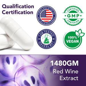 Resveratrol organik 1480mg Gomitas bubuk dan kapsul suplemen Vitamin aktif bahan yang dikemas dalam toples Mason - Product Image 5