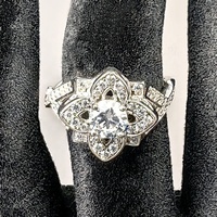 Bijoux fins de luxe Vintage étoile 925 argent 4 trèfle à quatre feuilles VVS Moissanite bague en grappe pour les femmes fiançailles