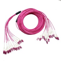 Kabel Patch konektor serat optik LC Uniboot perubahan polaritas reversibel untuk pusat Data kabel terstruktur kepadatan tinggi OM3/OM4