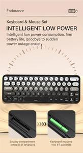 Clavier de machine à écrire ergonomique rétro avec touches rondes, connexion stable 2,4 GHz pour Mac/Windows/PC - Product Image 2