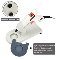 Mini Pistolet à Colle Thermofusible 20W Contrôle Haute Température Pistolet à Colle Chaude 7mm Bâtons de Colle pour Art Outil de Température de Chaleur Électrique avec Support