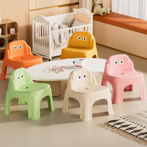 Chaise enfant HL006, tabouret enfant avec dossier, siège en plastique empilable pour la maison et la maternelle - Product Image 4