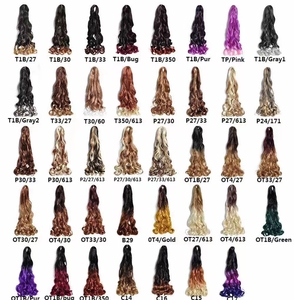 150 G/Pack pré-bouclé vague lâche tressage cheveux pré-étiré boîte rebondissante tresses Crochet 1X <span class=keywords><strong>2X</strong></span> <span class=keywords><strong>3X</strong></span> français Curl tresse cheveux 22'' - Product Image 4