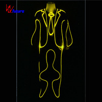 Costume LED Lumineux Futuriste, Combinaison Scintillante pour Danse, Spectacles DJ, Festivals, Soirées, Boîtes de Nuit et Événements Cosplay