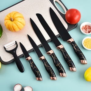 New Design 6-Piece Kitchen Chef <b>Knife</b> Peeler Utility <b>Knife</b> Kitchen <b>Knives</b> <b>Set</b> With Plastic Handle - Product Image 5