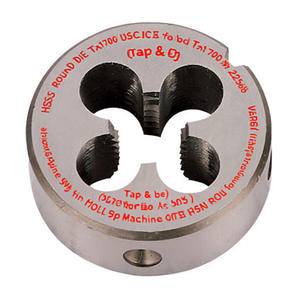 Hss Round <b>Die</b> Ta1700 Din En 22568 Tolerance 6g Straight <b>Tap</b> Hole For Machine And Hand Use - Product Image 2