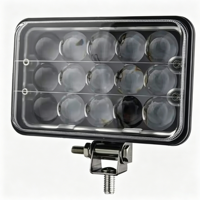 6Inch 45W 3000LM 6000K Rectangle LED Work Light 4D Lens IP68 Waterproof 12-48V High/Low Beam Switch Auxiliary Driving Lamp