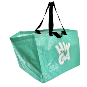 Biểu tượng tùy chỉnh PP dệt <span class=keywords><strong>Tote</strong></span> Túi sinh thái thân thiện với vật liệu công suất lớn mua sắm tái sử dụng - Product Image 3